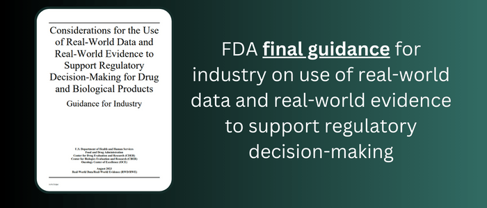 FDA real-world evidence guidance Aug 2023