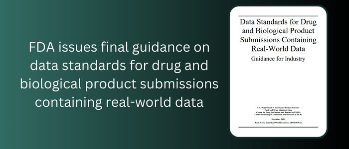 FDA guidance on data standards for biological product
